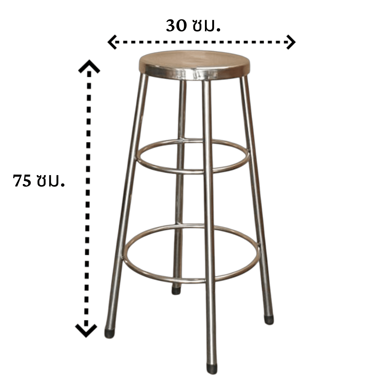 เก้าอี้สแตนเลส MEETANG STAINLESS ขนาด 30X30X75ซม._11